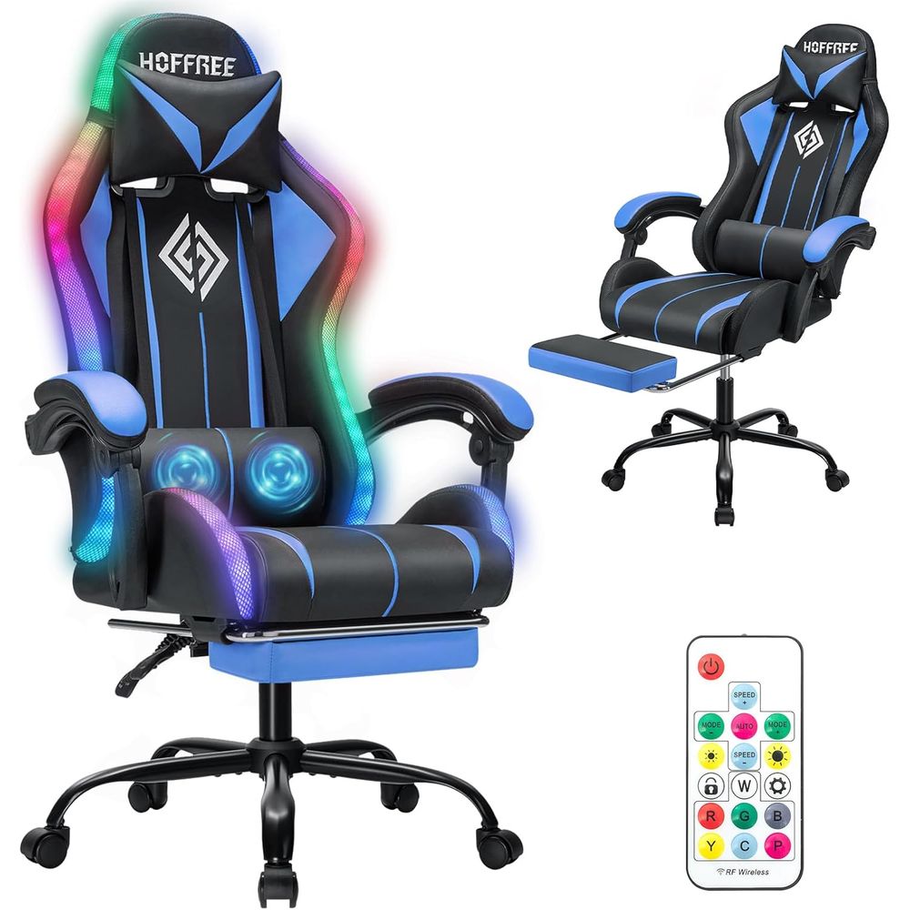 Video Gaming & Esports Usd Acc - Kursi Gaming LED dengan Lampu RGB