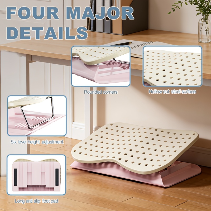 Alas Kaki Ergonomis Portabel d - Footrest Under Desk ulasan dan harga
